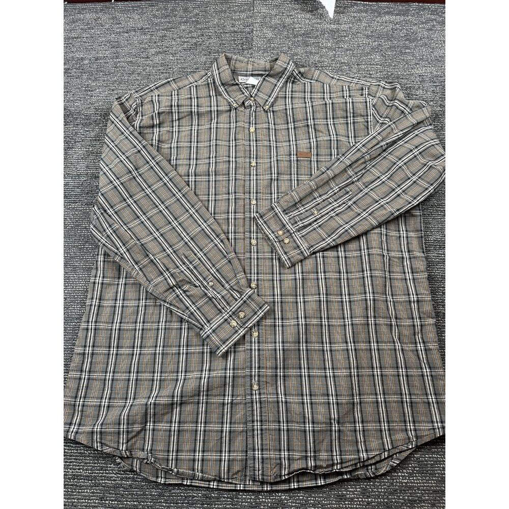 Carhartt Mens XXL Tall Mens Long Sleeve Plaid Shirt